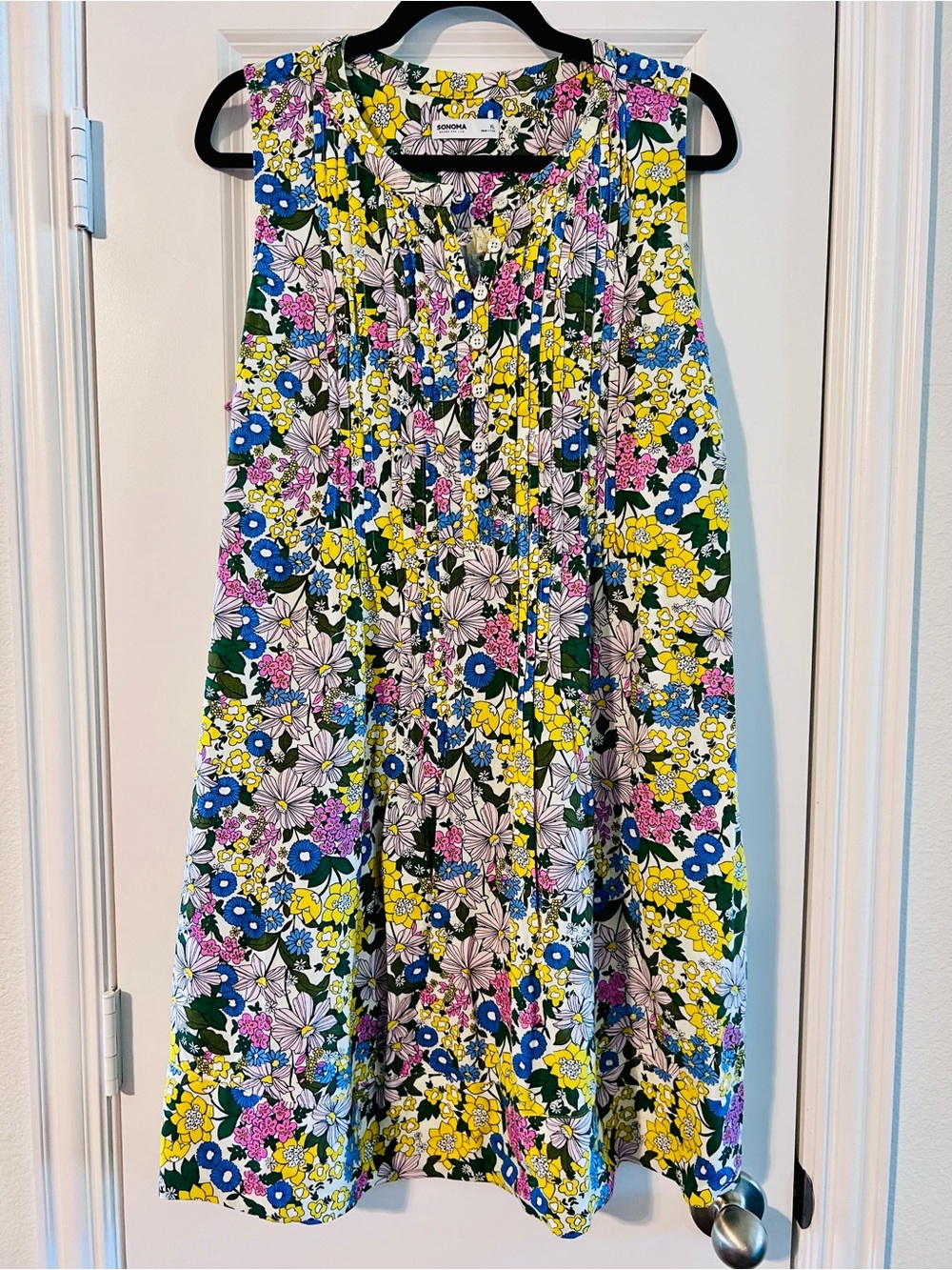 Sonoma Floral A-Line Skirt in Yellow, Blue, Pink, Green, White